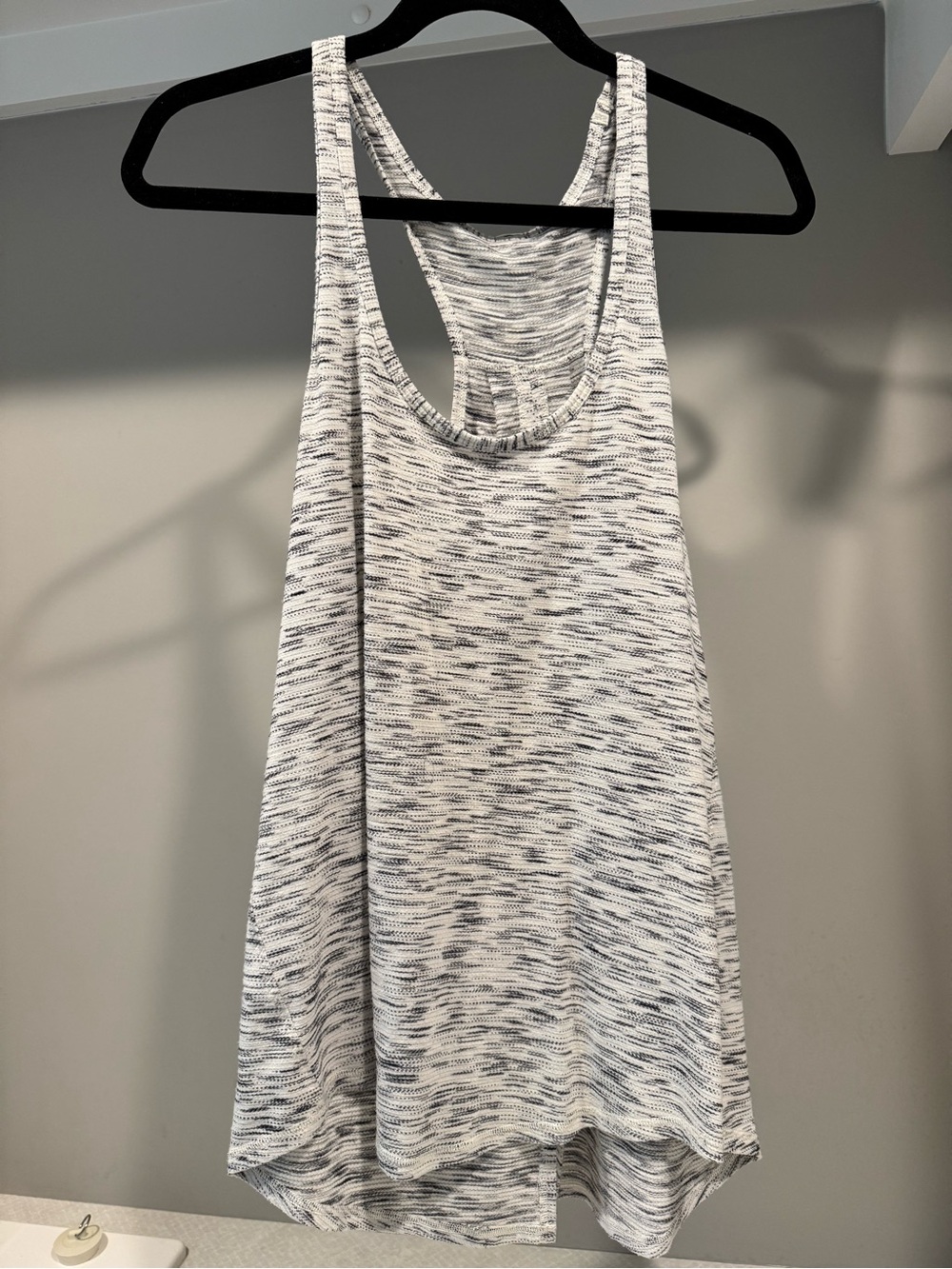 Lululemon Women’s White & Black Space-Dye Racerback Tank Top